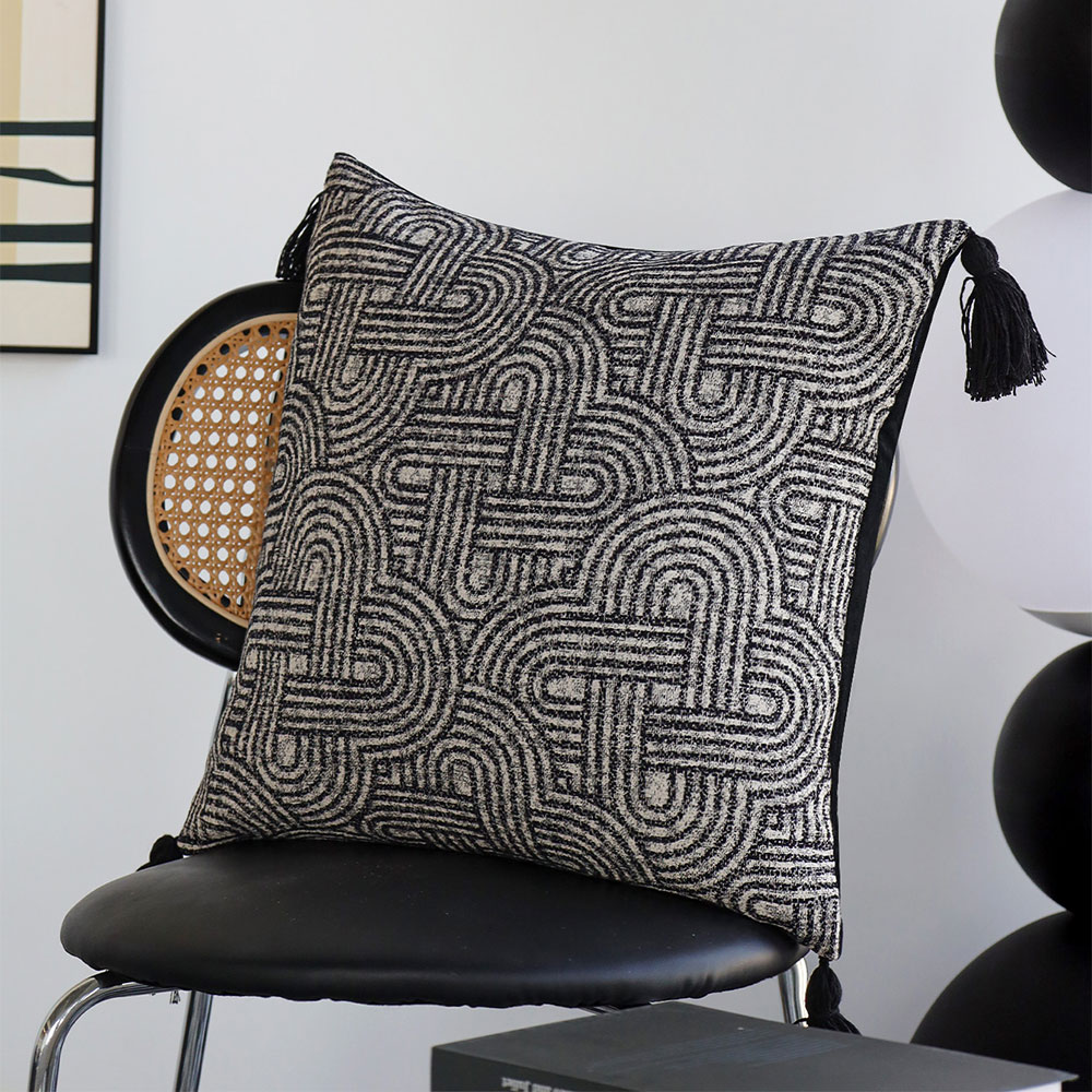Pillow Cover 20X20 - Geometric Tassel Cushion Cover Living Room