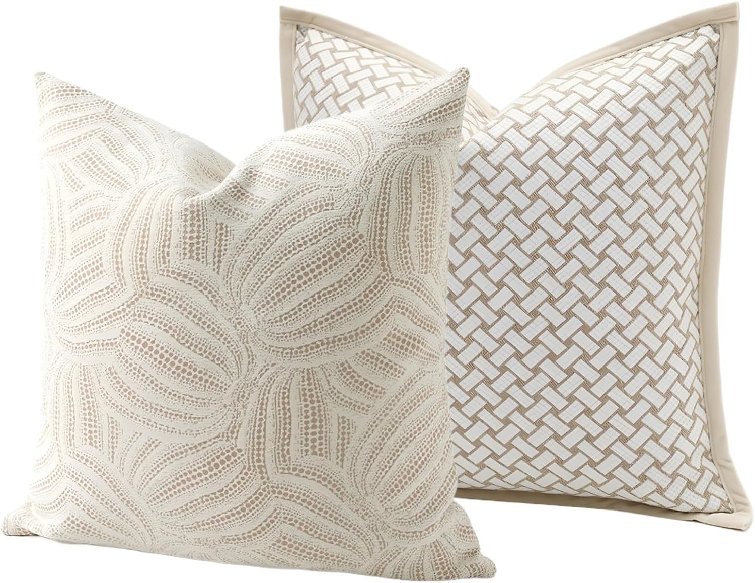 Pillow Cover 20X20 - High End Double-sided Geometric Jacquard Cushion