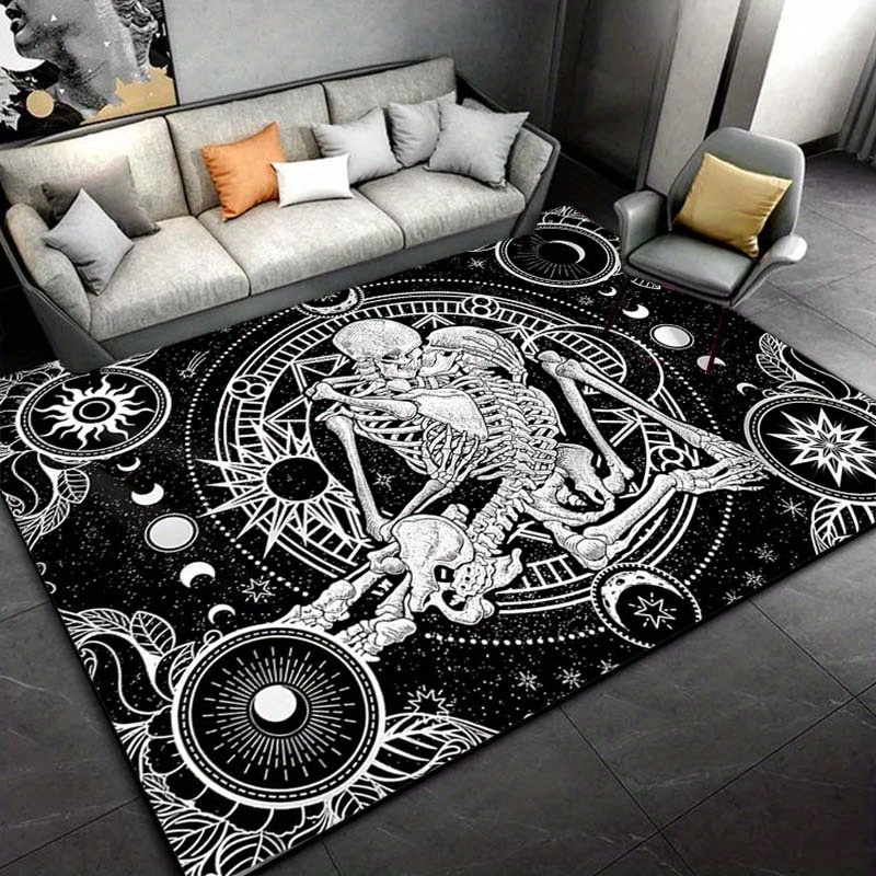 Home Textiles Design - Elegant Skeleton Dance Rug - Gothic