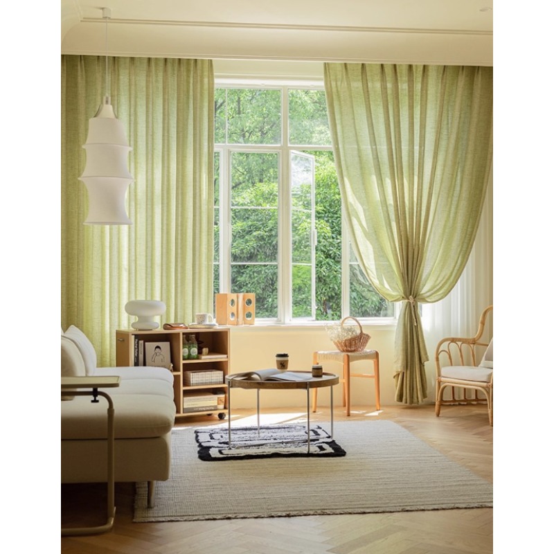 Simple Pastoral Style Linen Gr - Home Textiles Store ulasan dan harga