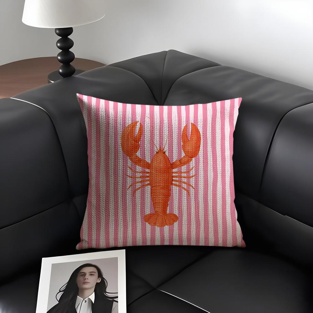 Ocean Life Theme Striped Cushi - Pillow Cover 20X20 ulasan dan harga