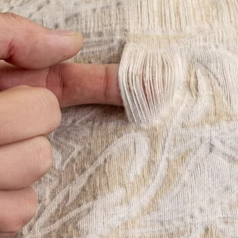 Beige Linen Jacquard Fabric Fl - Home Textiles Design ulasan dan harga