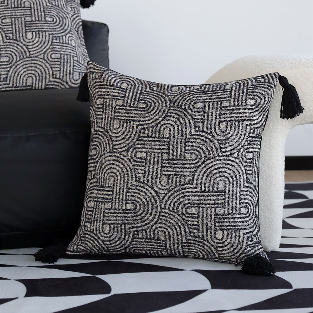 Geometric Tassel Cushion Cover - Pillow Cover 20X20 ulasan dan harga