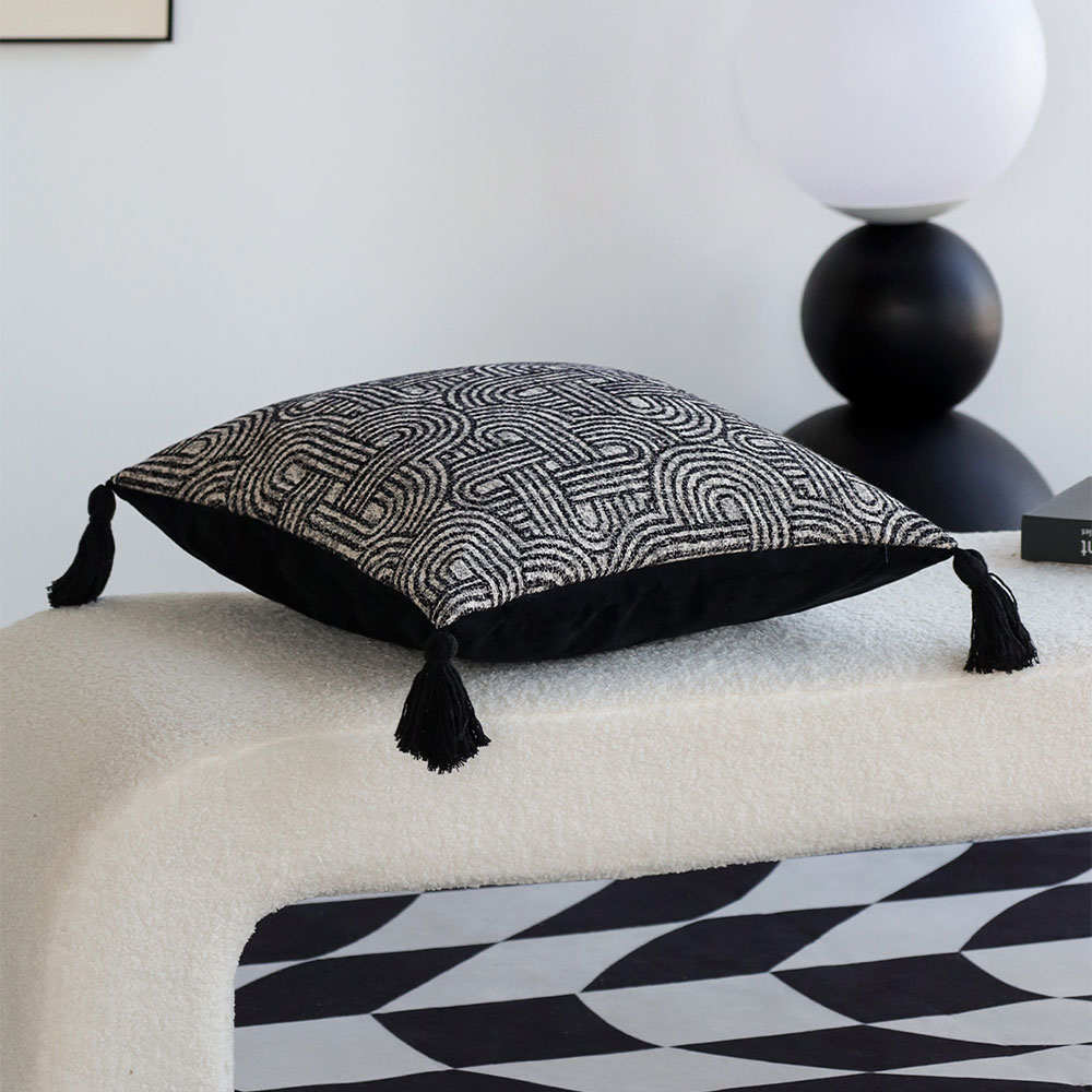 Geometric Tassel Cushion Cover - Pillow Cover 20X20 ulasan dan harga