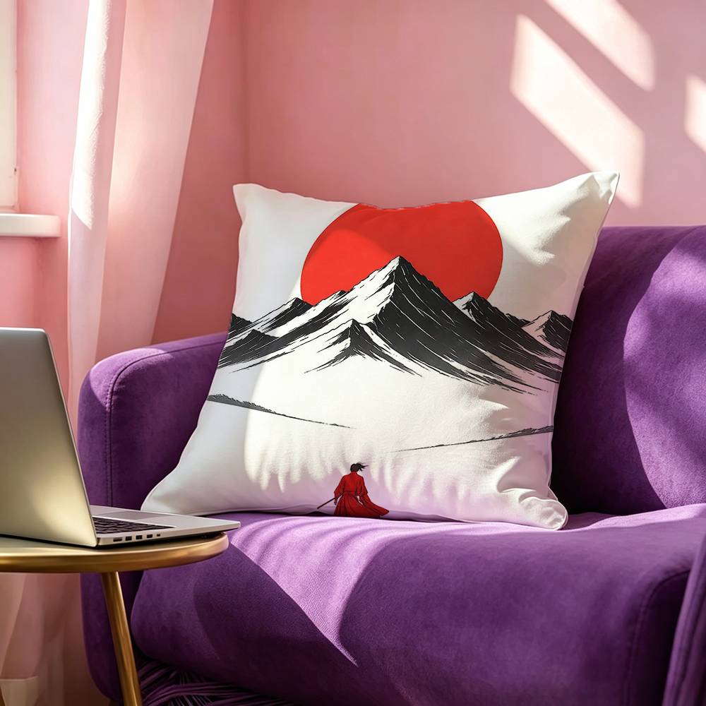 S-Surreal art Woman with Mt Fu - Home Art Textiles ulasan dan harga
