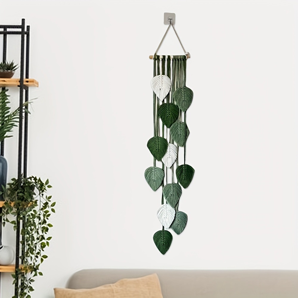 Handwoven Leaf Wall Hanging Ta - Home Art Textiles ulasan dan harga