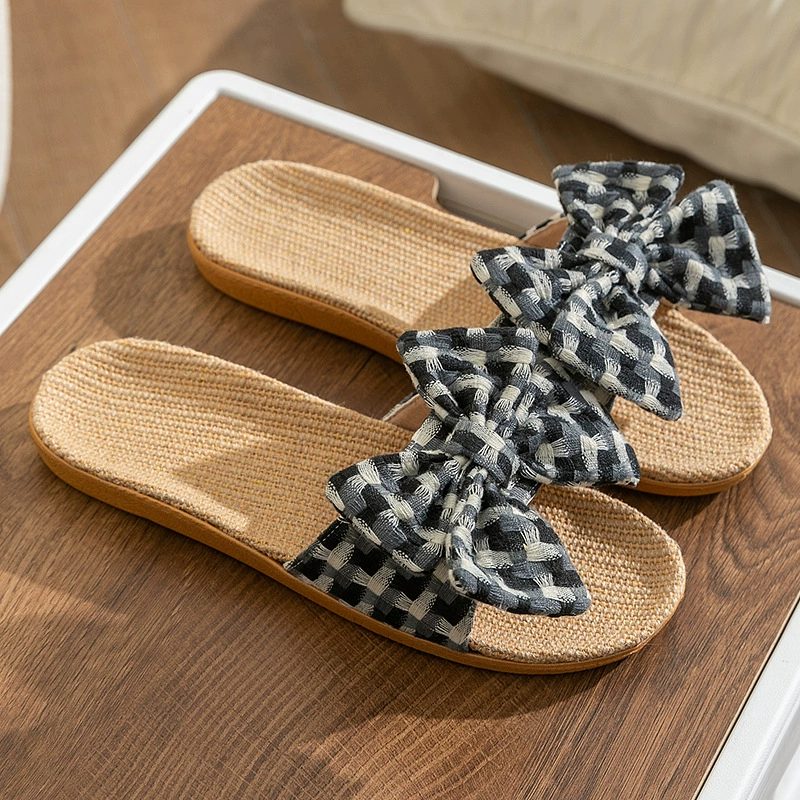 New linen fabric slippers for  - Home Textiles Store ulasan dan harga