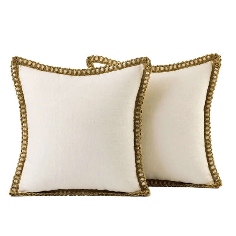 Cotton Linen Solid Color Pillo - Pillow Cover 20X20 ulasan dan harga