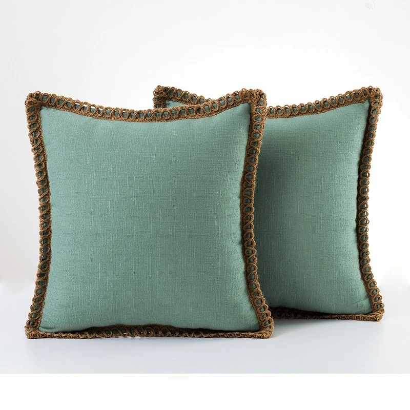 Cotton Linen Solid Color Pillo - Pillow Cover 20X20 ulasan dan harga