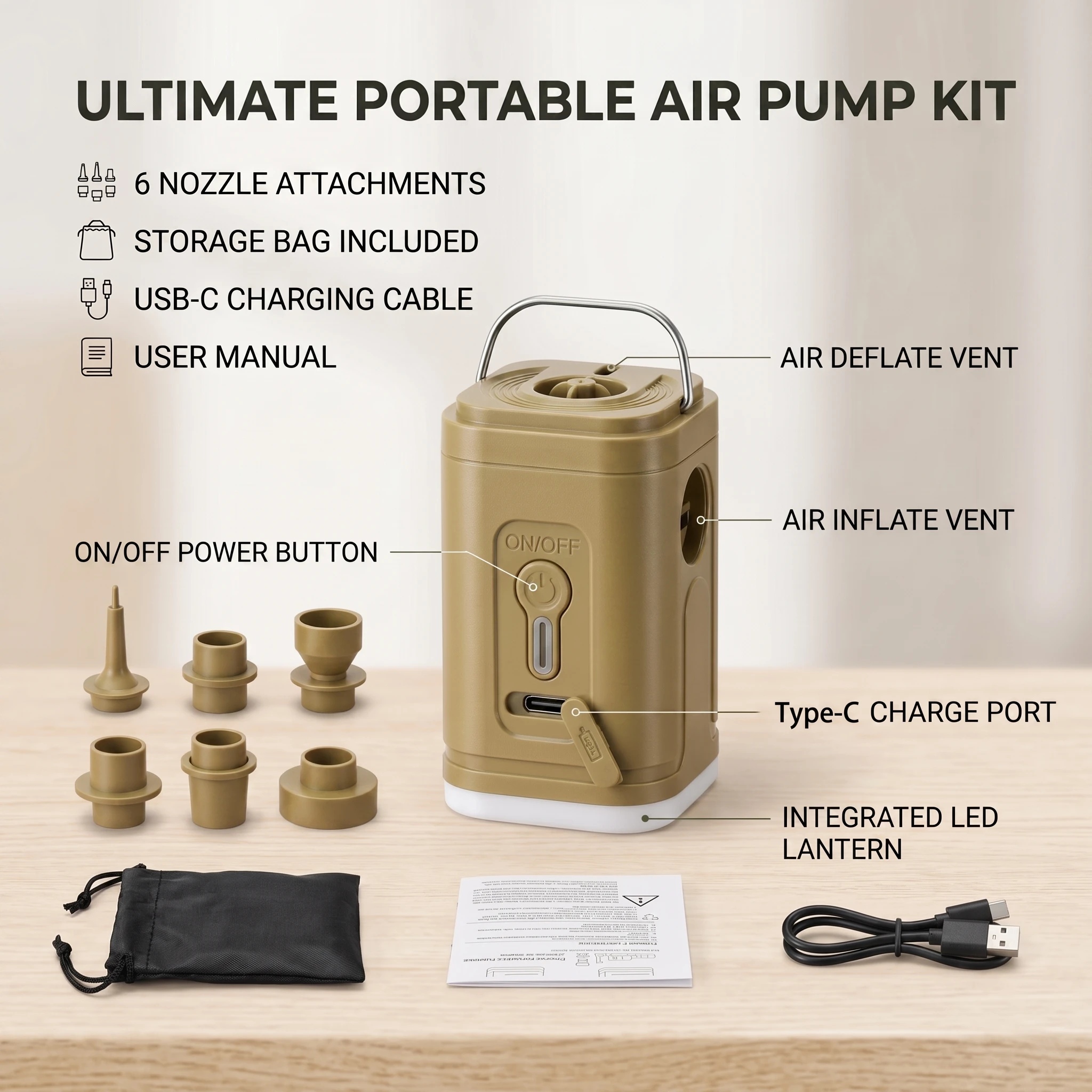 Cordless Mini Air Pump USB-C R - Fitted Sheet Deep ulasan dan harga