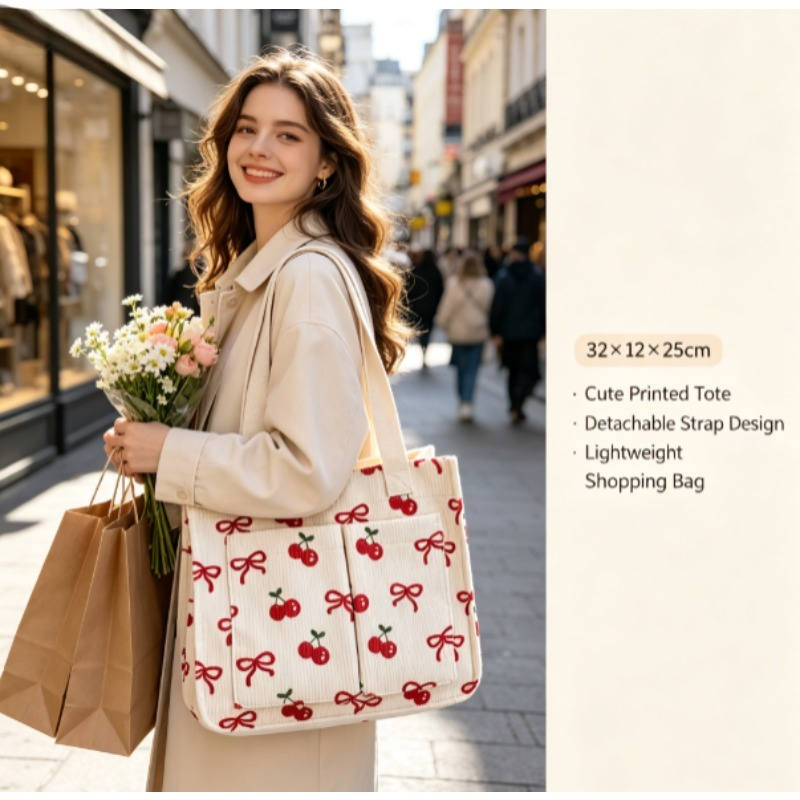 Fashion Corduroy Eco Bag, Larg - Home Textiles Store ulasan dan harga